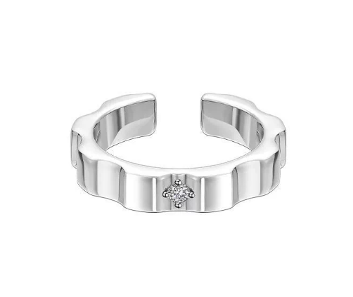 ABO Desire – Silberfarbener Zahnrad-Ring im Huang Xing Style – größenverstellbar 🇨🇳 – Bild 2