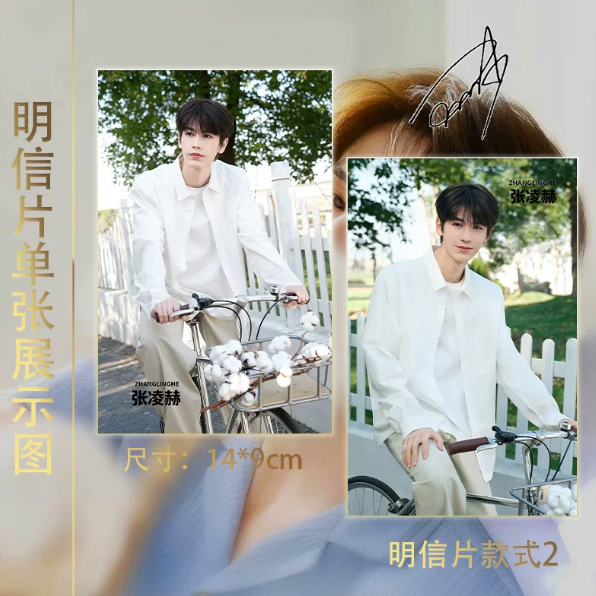 Zhang Linghe – 15-teiliges Photocard-, Postkarten- und Ticket-Set im hellblauen Lifestyle-Look 🇨🇳 – Bild 4