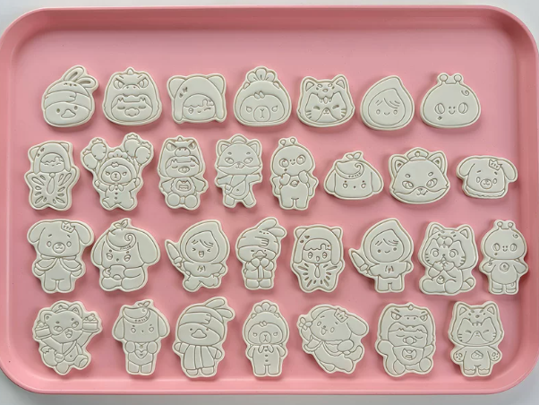 Domundi-Maskottchen-Motiv-Ausstechformen – 30-teiliges Fanmade-Set 🇨🇳