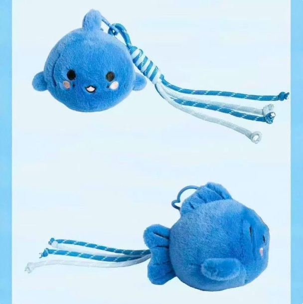 Pangtouzi TOTO Plüschanhänger – Zi Yus kleiner blauer Fisch 🇨🇳 – Bild 2