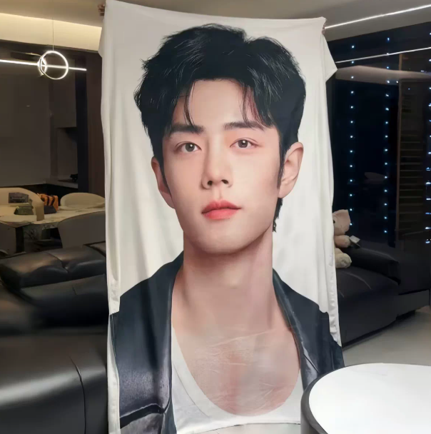 Xiao Zhan – große Flanell-Kuscheldecke mit Porträtmotiv – 150 × 200 cm 🇨🇳