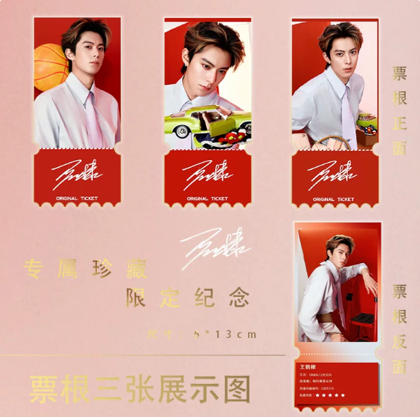 Dylan Wang alias Wang Hedi – inspiriertes 15-teiliges Kartenset mit rot-rosa Fashionmotiven 🇨🇳 – Bild 3