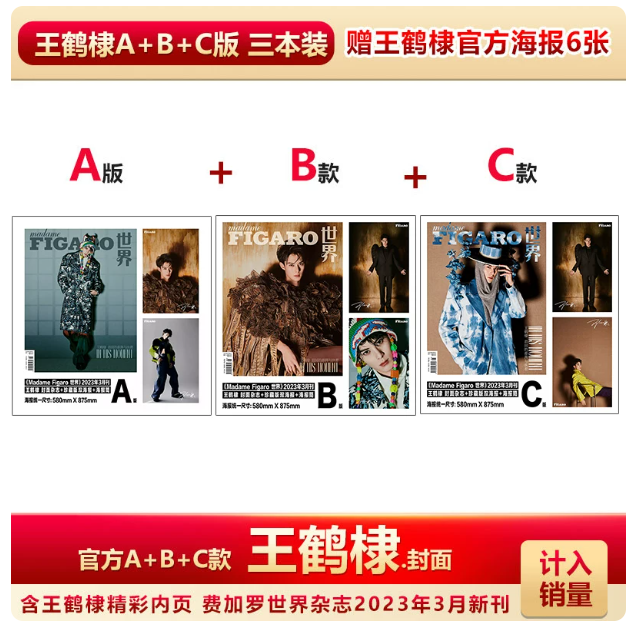 Madame Figaro China März 2023 – Dylan Wang – C-Version mit 3 Magazinen und 6 Postern 🇨🇳
