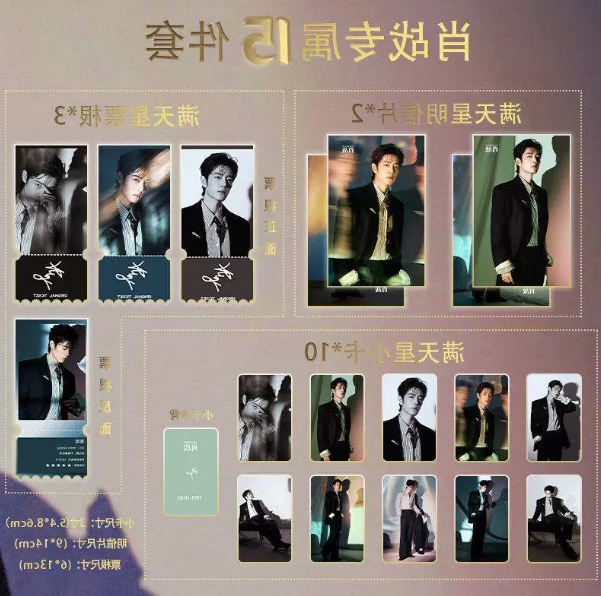 Xiao Zhan „Licht und Schatten“ – 15-teiliges Karten- und Ticketset 🇨🇳